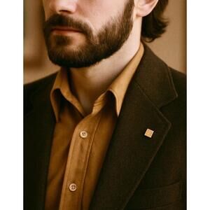 Vintage 1970s Geometric Cube Brutalist Gold-Tone Stickpin, 1.5” FREE SHIPPING